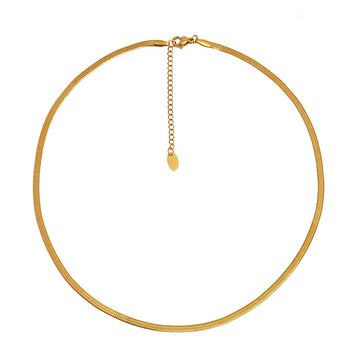 316L Stainless Steel Gold Plated Fine Snake Necklace
