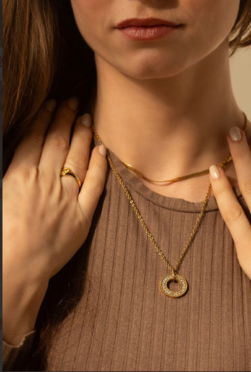 18ct Gold Plated Golden Eternity Necklace