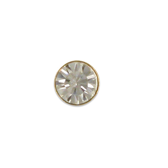 9ct Gold Clear Crystal Nose Stud