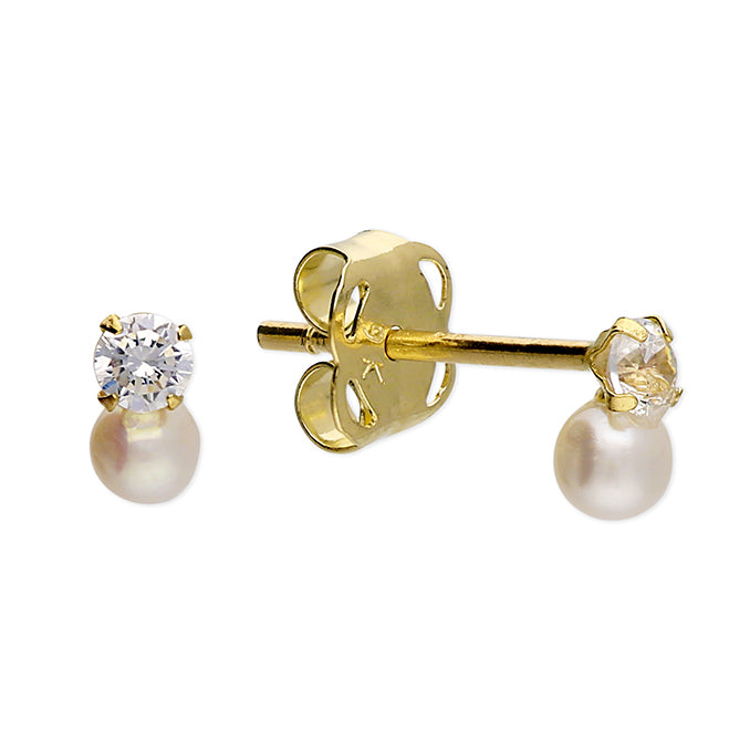 9ct Gold Pearl Stud Earrings