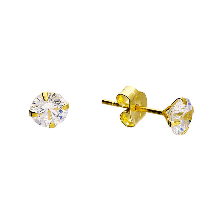 9ct Gold Round Stud Earrings