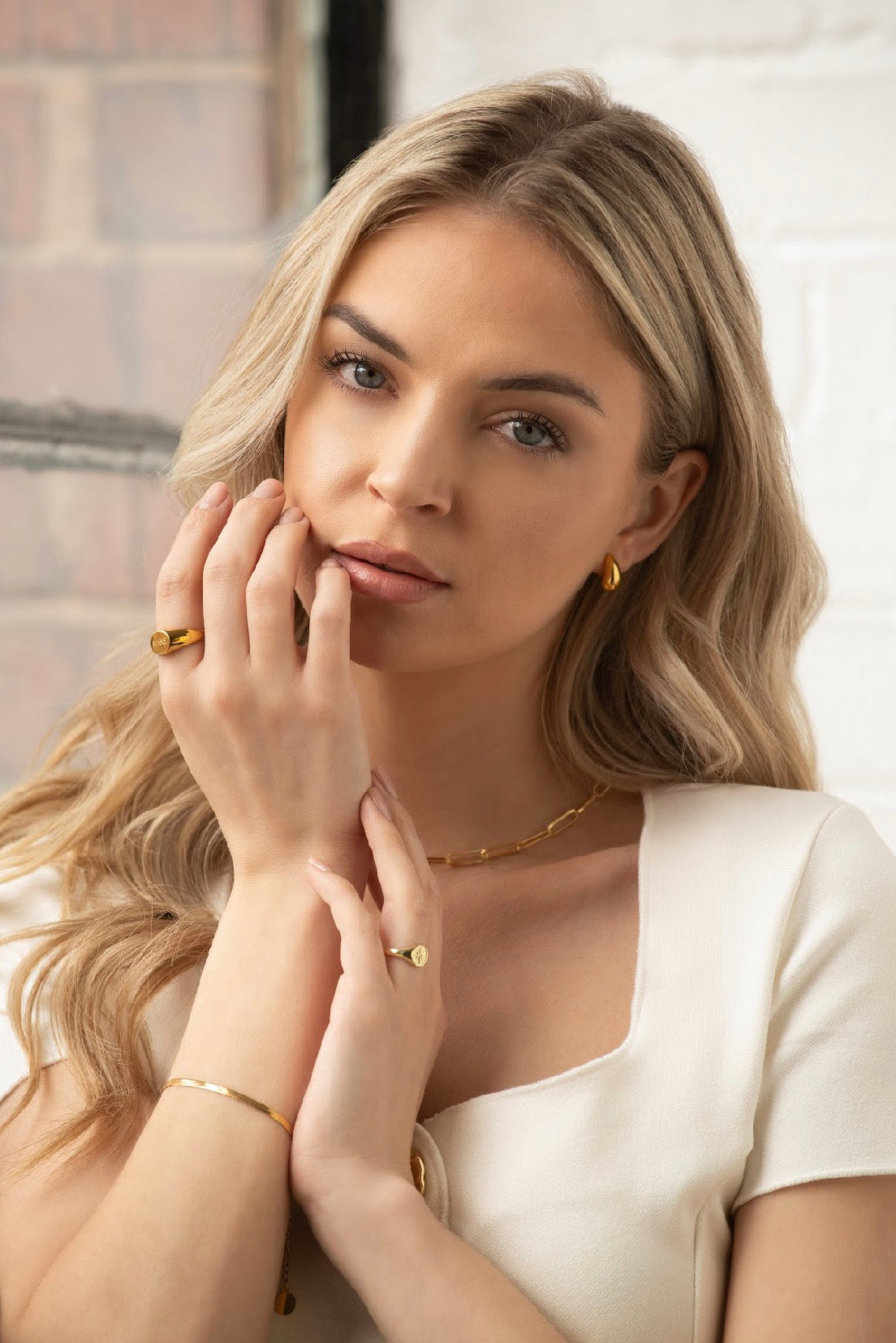 Sterling Silver 18ct Yellow Gold Plated Teardrop Earrings