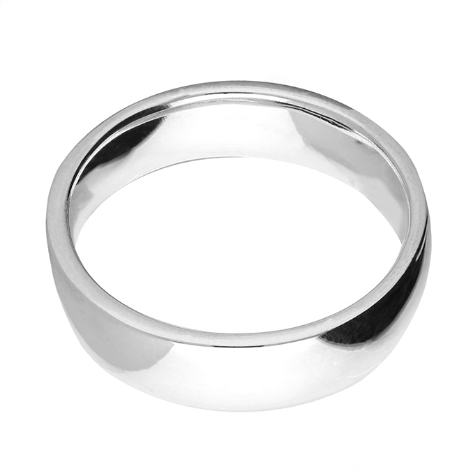 Mens Sterling Silver Wedding Band