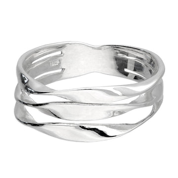 Sterling Silver Triple Twisted Ring