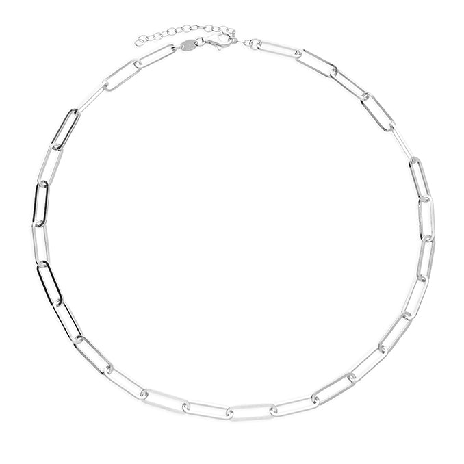 Sterling Silver Paperclip Chain Necklace