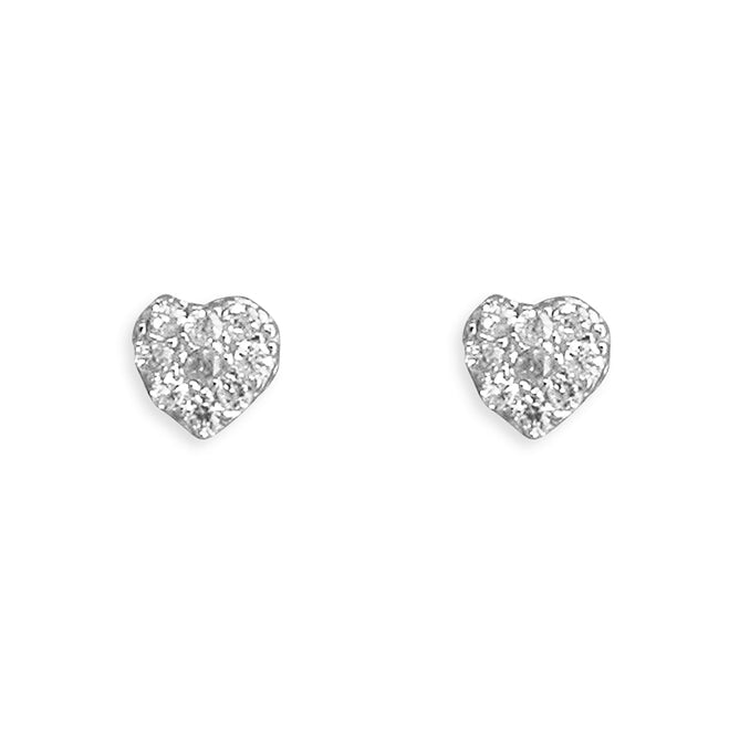 Heart Shaped Sterling Silver Earrings