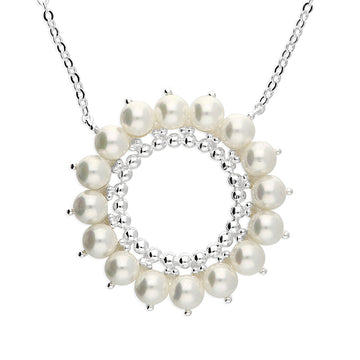 Sterling Silver Pearl & Bead Necklace