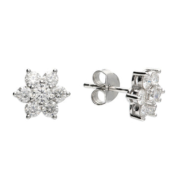 Sterling Silver Moissanite Studs
