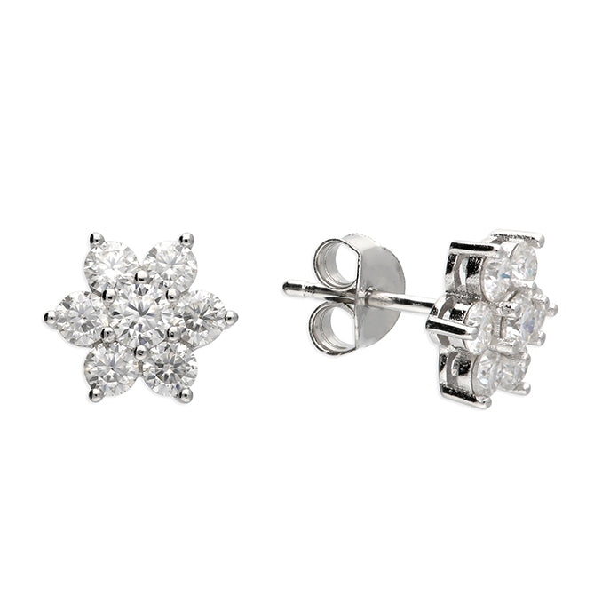 Sterling Silver Moissanite Studs