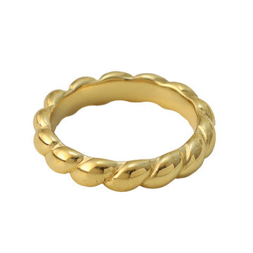 316L Stainless Steel Gold Plated Shell Ring