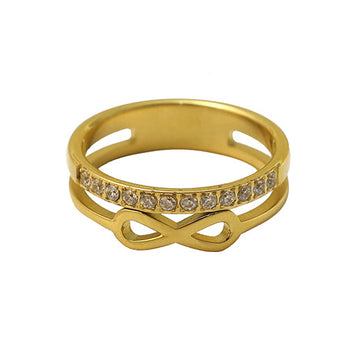 316L Stainless Steel Gold Infinity Ring