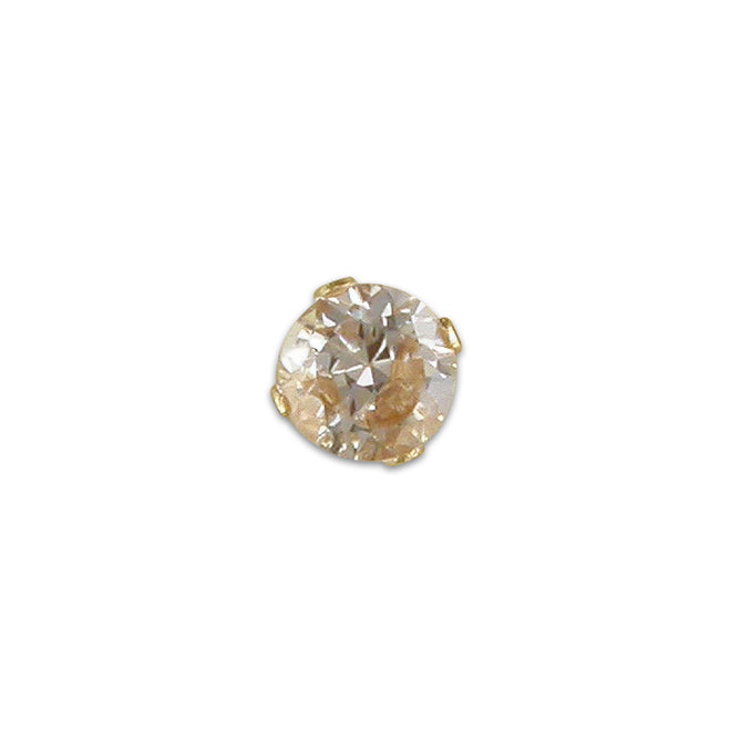 9ct Gold Nose Stud Cubic Zirconia Claw Set