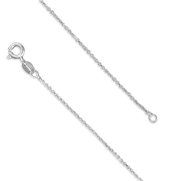 Sterling Silver Diamond-cut anchor Chain