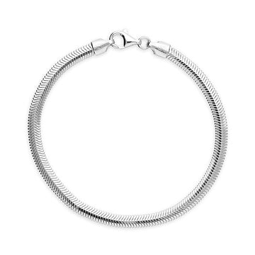 Sterling Silver Diamond Cut Snake Bracelet 5.58g