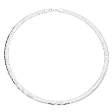 Sterling Silver Diamond Cut Flat Oval Snake Chain 19.5g