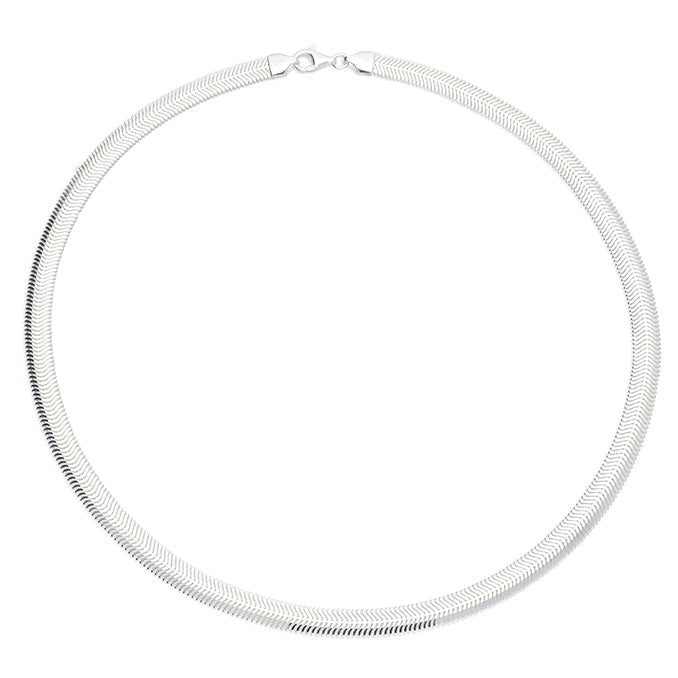 Sterling Silver Diamond Cut Flat Oval Snake Chain 19.5g