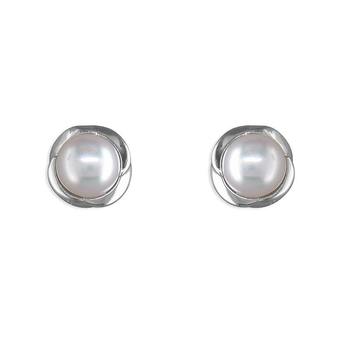 Sterling Silver Freshwater Pearl Stud Earrings