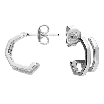 Sterling Silver Geometric Earrings