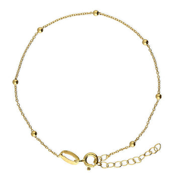 Sterling Silver 24ct Gold-Plated Trace And Bead Satellite Bracelet