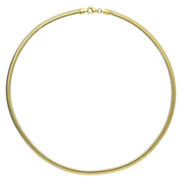 Sterling Silver Gold Plated Flat Oval Snake Chain11.49g