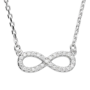 Sterling Silver Infinity Moissanite Necklace