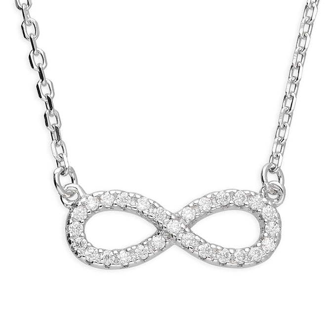 Sterling Silver Infinity Moissanite Necklace