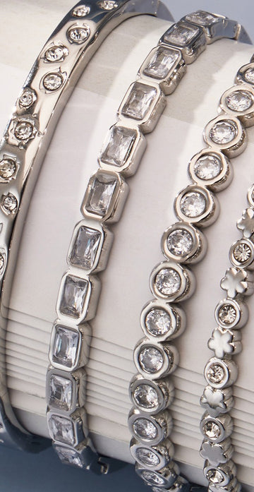 Silver Square Bangle